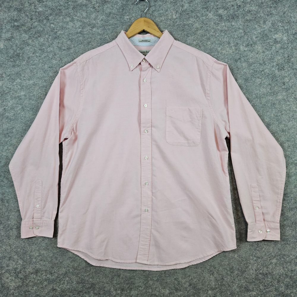 Natural Basix Men's Pink Button Down Shirt Size XL 100% Cotton  Preppy Church‎